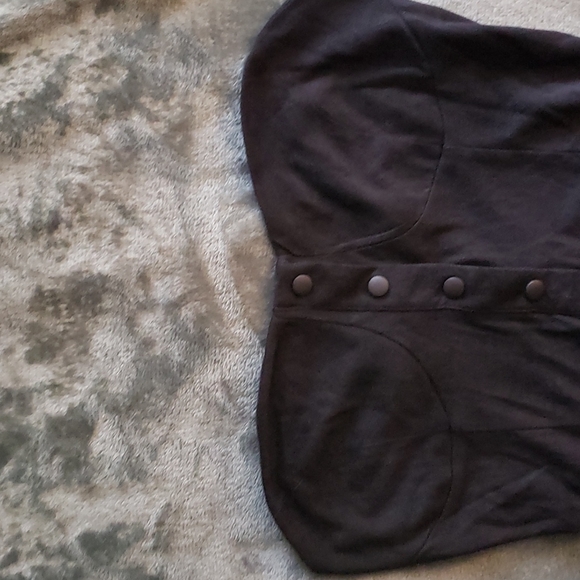 NWOT Shein strapless/tube top crop stop, black - Picture 2 of 5